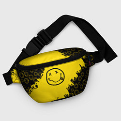 Поясная сумка Nirvana Smile Нирвана Рваный Паттерн, цвет: 3D-принт — фото 2
