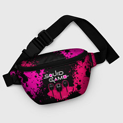 Поясная сумка Squid Game брызги красок стража, цвет: 3D-принт — фото 2