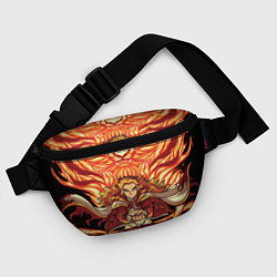 Поясная сумка Пламенный столб Ренгоку Кенджуро, цвет: 3D-принт — фото 2