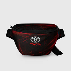 Поясная сумка Toyota Неоновые соты, цвет: 3D-принт