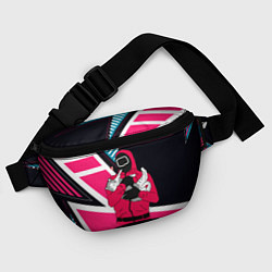 Поясная сумка Игра в кальмара - девушка с котиком, цвет: 3D-принт — фото 2