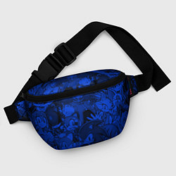 Поясная сумка SONIC BLUE PATTERN СИНИЙ ЁЖ, цвет: 3D-принт — фото 2