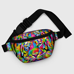 Поясная сумка Тигр в стиле поп-арт, цвет: 3D-принт — фото 2