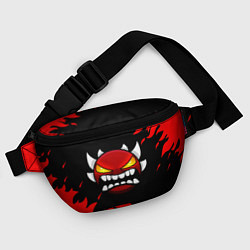 Поясная сумка Geometry Dash: Demon Red Fire, цвет: 3D-принт — фото 2