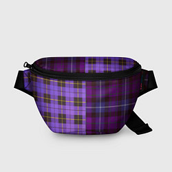 Поясная сумка Purple Checkered, цвет: 3D-принт