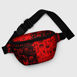 Поясная сумка THE WITCHER LOGOBOMBING BLACK RED, цвет: 3D-принт — фото 2