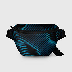 Поясная сумка Волны голубого металла, цвет: 3D-принт