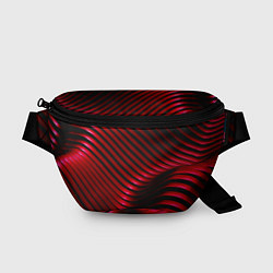Поясная сумка Волны красного металла, цвет: 3D-принт
