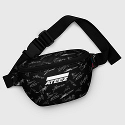 Поясная сумка ATEEZ БЕЛЫЕ АВТОГРАФЫ УЗОР, цвет: 3D-принт — фото 2