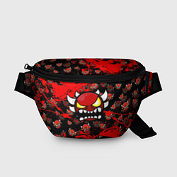 Поясная сумка Геометри Дэш красный демон Geometry Dash, цвет: 3D-принт