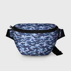 Поясная сумка Синий Камуфляж Camouflage, цвет: 3D-принт