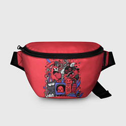 Поясная сумка Веселые монстрики, цвет: 3D-принт
