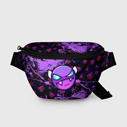 Поясная сумка Геометри Дэш фиолетовый Geometry Dash, цвет: 3D-принт