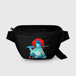 Поясная сумка Танджиро Комадо Силуэт Клинок рассекающий демонов, цвет: 3D-принт