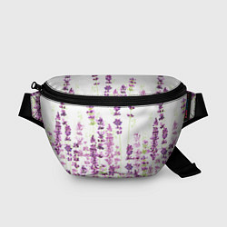 Поясная сумка Цветы Лаванды акварелью, цвет: 3D-принт