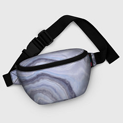 Поясная сумка Дизайн с эффектом мрамора синего цвета, цвет: 3D-принт — фото 2