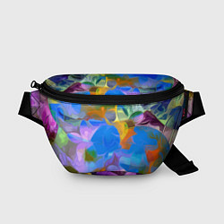 Поясная сумка Цветочный узор Summer, цвет: 3D-принт