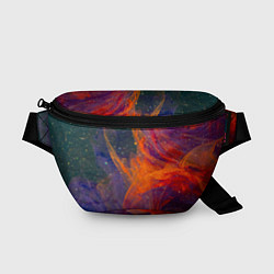 Поясная сумка Разноцветный абстрактный дым, цвет: 3D-принт