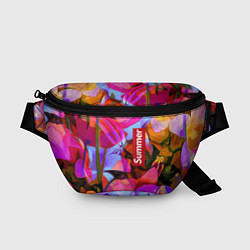 Поясная сумка Красочный летний цветочный паттерн Summer color pa, цвет: 3D-принт