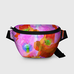 Поясная сумка Красочный цветочный паттерн Весна - Лето 2025 Colo, цвет: 3D-принт