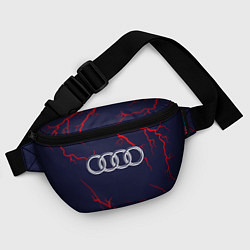Поясная сумка Символ AUDI на фоне грозы, цвет: 3D-принт — фото 2