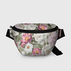 Поясная сумка Цветы Розовый Сад Пион и Роз, цвет: 3D-принт