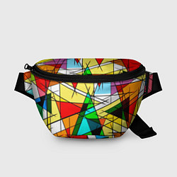 Поясная сумка ЦВЕТНОЙ ВИТРАЖ, цвет: 3D-принт