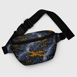 Поясная сумка Оранжево-Синяя Вулканическая Лава, цвет: 3D-принт — фото 2