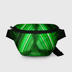 Поясная сумка Неоновые лестницы - Зелёный, цвет: 3D-принт