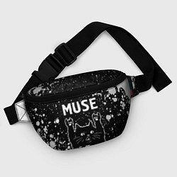 Поясная сумка Группа Muse и Рок Кот, цвет: 3D-принт — фото 2