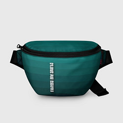 Поясная сумка Fitness and sports Бирюзовый полосатый градиент, цвет: 3D-принт