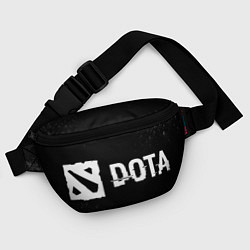 Поясная сумка Dota Glitch на темном фоне, цвет: 3D-принт — фото 2