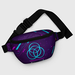 Поясная сумка Символ Elden Ring в неоновых цветах на темном фоне, цвет: 3D-принт — фото 2