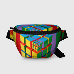 Поясная сумка Цветные кубики КУБОКУБ, цвет: 3D-принт