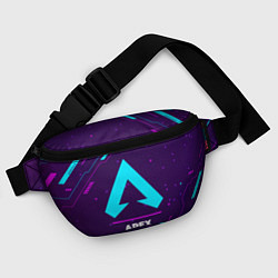Поясная сумка Символ Apex Legends в неоновых цветах на темном фо, цвет: 3D-принт — фото 2