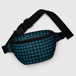 Поясная сумка Black and blue plaid, цвет: 3D-принт — фото 2