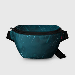 Поясная сумка Голубой цифровой фон, цвет: 3D-принт