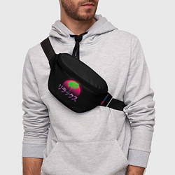 Поясная сумка Неоновый ретро закат - relax: иероглифы, цвет: 3D-принт — фото 2