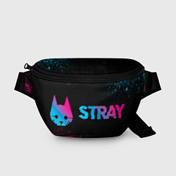 Поясная сумка Stray - neon gradient: надпись и символ, цвет: 3D-принт