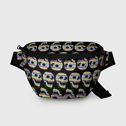 Поясная сумка Прикольные красочные черепа - паттерн, цвет: 3D-принт