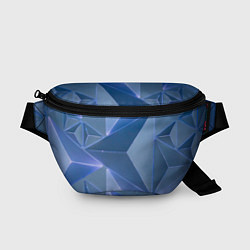 Поясная сумка Неоновая киберпанк броня - Синий, цвет: 3D-принт