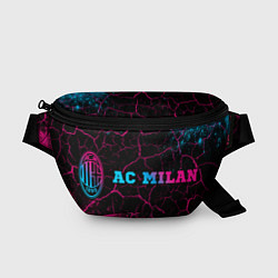 Поясная сумка AC Milan - neon gradient: надпись и символ, цвет: 3D-принт