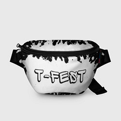Поясная сумка Рэпер T-Fest в стиле граффити: надпись и символ, цвет: 3D-принт