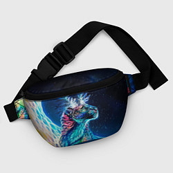 Поясная сумка Неоновый сказочный леопард, цвет: 3D-принт — фото 2