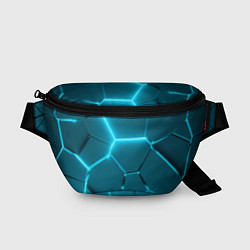 Поясная сумка Ледяные неоновые геометрические плиты, цвет: 3D-принт