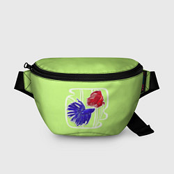 Поясная сумка Яркие экзотические рыбки, цвет: 3D-принт