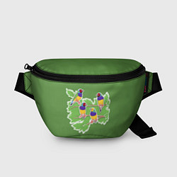 Поясная сумка Яркие Амадины, цвет: 3D-принт