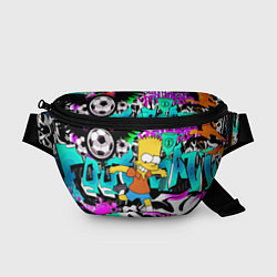 Поясная сумка Барт Симпсон - центр-форвард на фоне граффити, цвет: 3D-принт