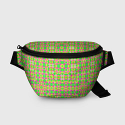Поясная сумка Желтый, зеленый, малиновый калейдоскопический неон, цвет: 3D-принт