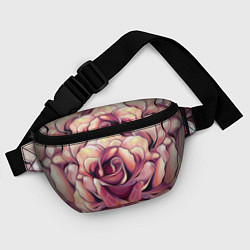 Поясная сумка Крупная роза маслом, цвет: 3D-принт — фото 2